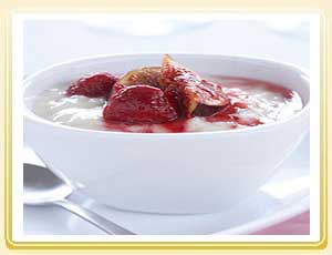 Dairy-less Fig and Raspberry Rice Pudding