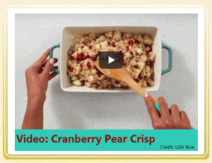 Cranberry Recipe Video: How to Prepare Cranberry Pear Crisp Recipe