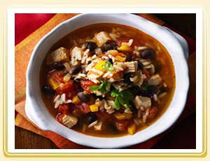 Leftover Turkey and Rice Tortilla Soup